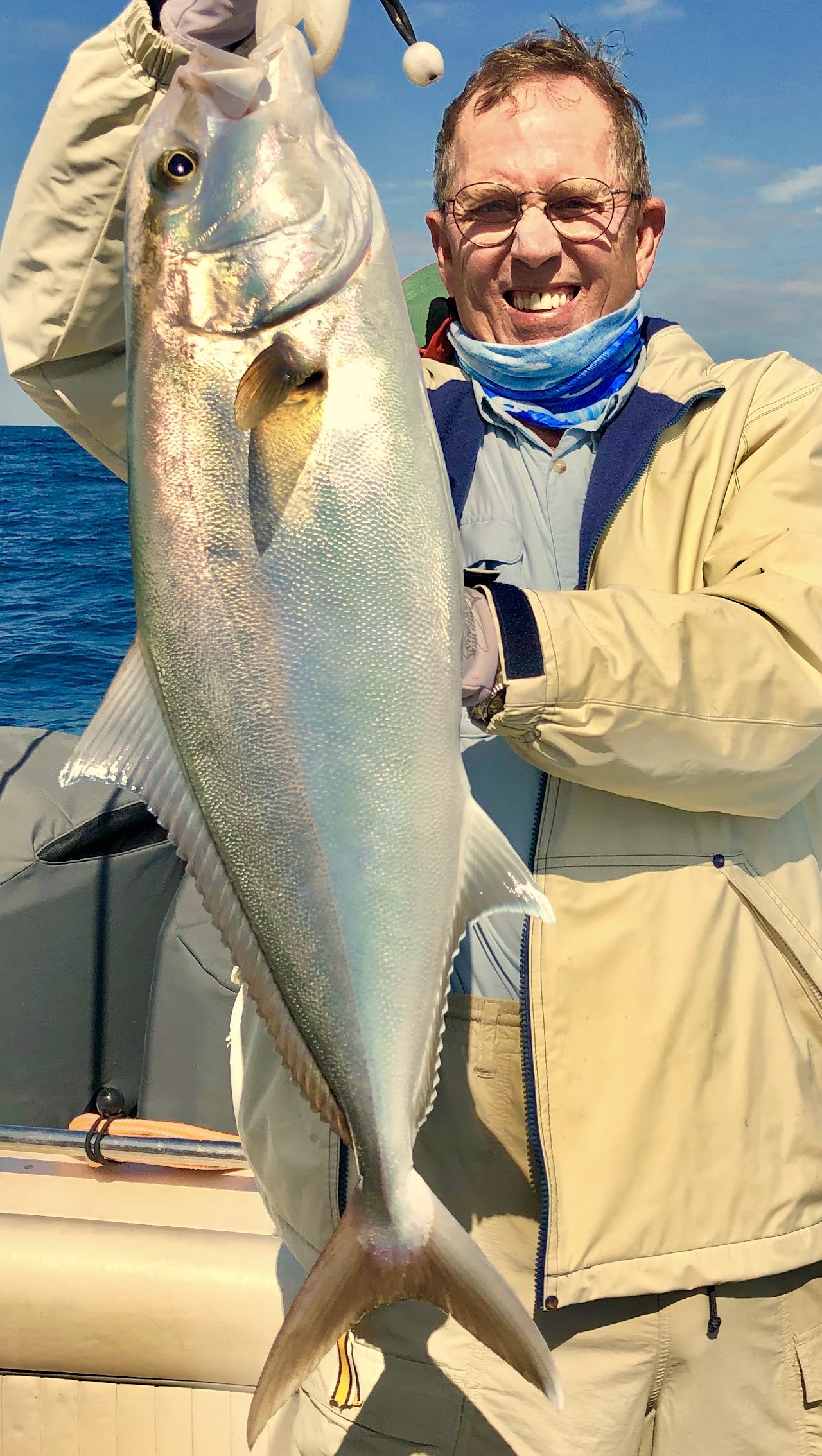 A large fish caught aboard Ariel